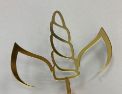 Топпер рог единорога с ушками и глазками Изображение Топпер рог единорога с ушками и глазками